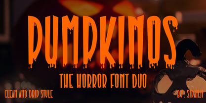 Pumpkinos Horror Font Poster 1
