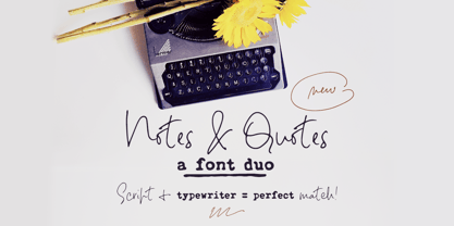 Notes and Quotes Font Poster 1