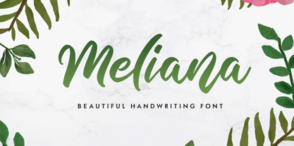 Meliana Script Font Poster 1