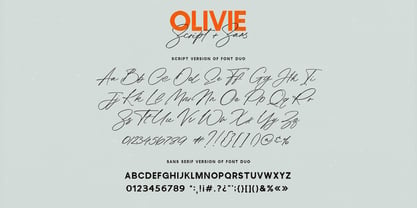 Olivie Font Duo Font Poster 13