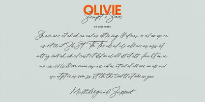 Olivie Font Duo Font Poster 14
