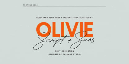 Olivie Font Duo Font Poster 1