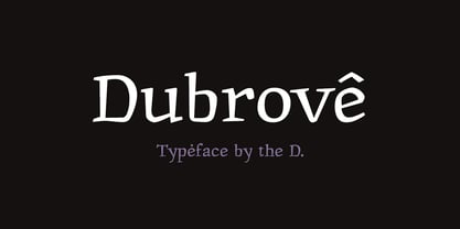 Dubrove Font Poster 1