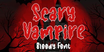 Scary Vampire Fuente Póster 1