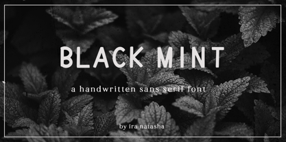 Black Mint Font Poster 1