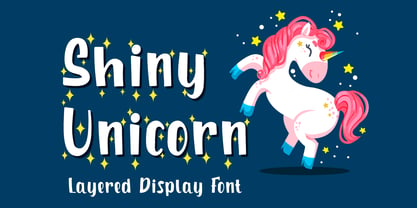 Shiny Unicorn Font Poster 1