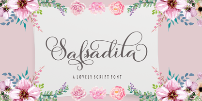 Salsadila Script Font Poster 1