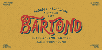 Bartond Typeface Fuente Póster 1