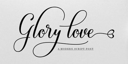 Glory love Font Poster 1