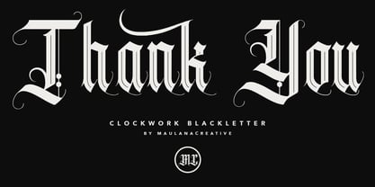 Clockwork Font Poster 6