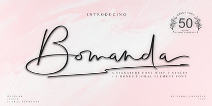 Bomanda Signature Font Poster 1