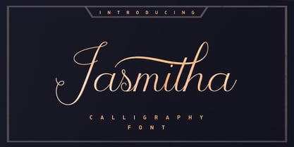 Jasmitha Script Fuente Póster 1