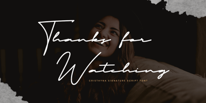 Cristhyna Signature Font Poster 7