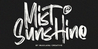 Mist Sunshine Brush Font Poster 1