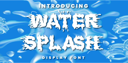 Water Splash Font Poster 1