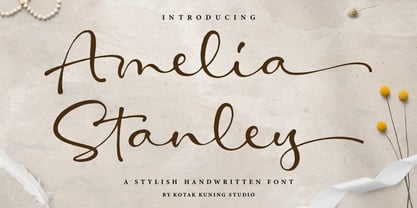 Amelia Stanley Font Poster 1