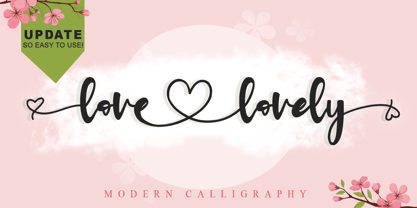 Love Lovely Font Poster 1