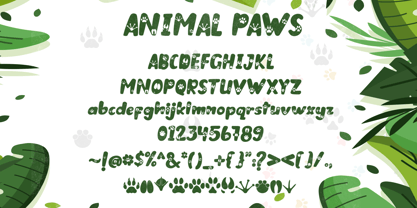 Animal Paws Fuente Póster 4