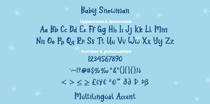 Baby Snowman Font Poster 6