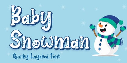 Baby Snowman Font Poster 1