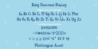 Baby Snowman Font Poster 7