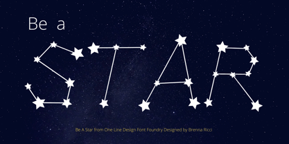 Be A Star Font Poster 1