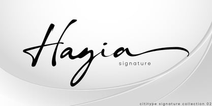 Hagia Signature Font Poster 1