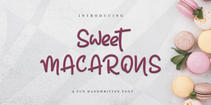 Sweet Macarons Font Poster 1