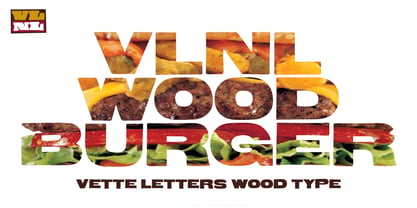 VLNL Wood Burger Font Poster 1