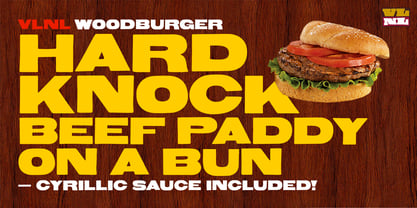 VLNL Wood Burger Fuente Póster 2