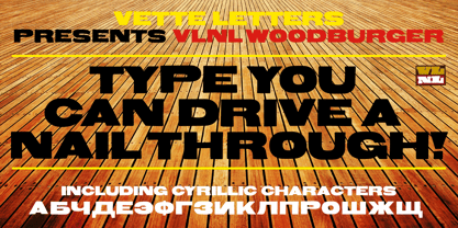 VLNL Wood Burger Font Poster 5