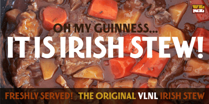 VLNL Irish Stew Font Poster 1