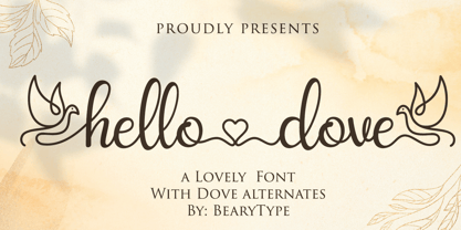Hello Dove Font Poster 1