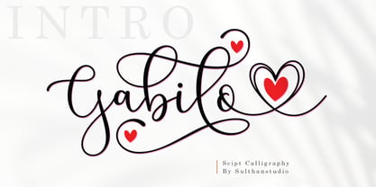 Gabilo Script Font Poster 1