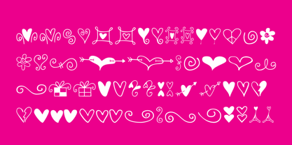 Hearts And Swirls Font Poster 2