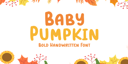 Baby Pumpkin Font Poster 1