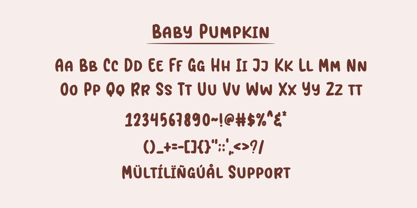 Baby Pumpkin Font Poster 7