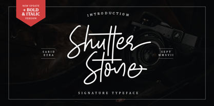 Shutter Stone Font Poster 1
