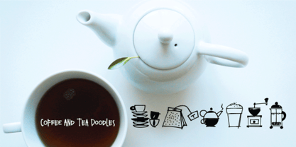 Coffee & Tea Doodles Font Poster 1