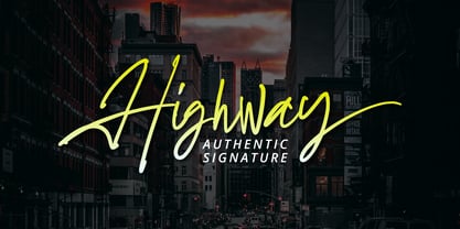 Highway Signature Font Poster 10