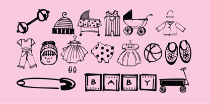 Baby Doodles Font Poster 3