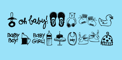 Baby Doodles Font Poster 2