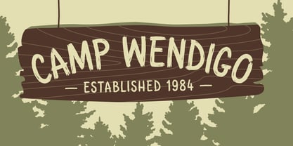 Camp Wendigo Font Poster 1