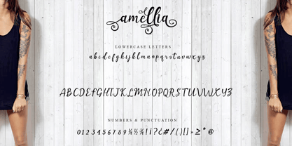 Amellia Font Poster 3