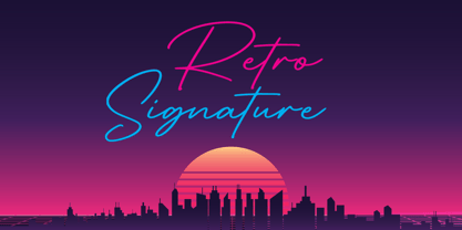Retro Signature Fuente Póster 1