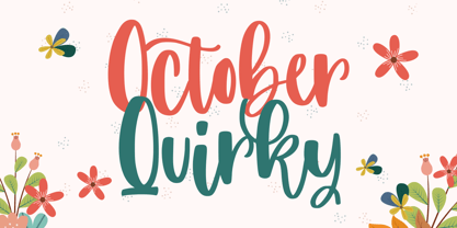 October Quirky Font Poster 1