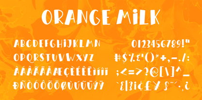 Orange Milk Fuente Póster 9