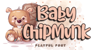 Baby Chipmunk Font Poster 1