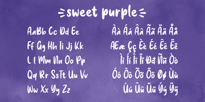 Sweet Purple Font Poster 2