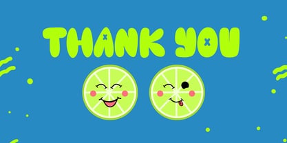 Cute Lime Font Poster 8